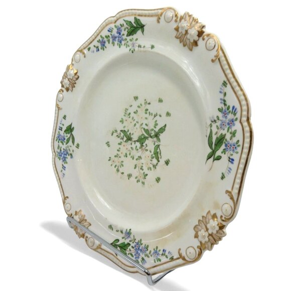 Royal CROWN DERBY Antique Plate Floral Design and Gold Trim England Vintage 10" - Picture 4 of 10